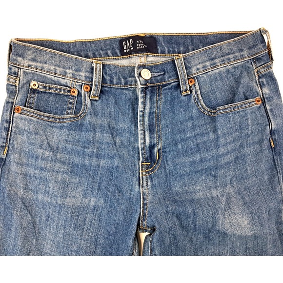 GAP Jeans Women's 4 Perfect Boot Denim 30x31 Low Rise Y2K Grunge Western Blue - Picture 2 of 10